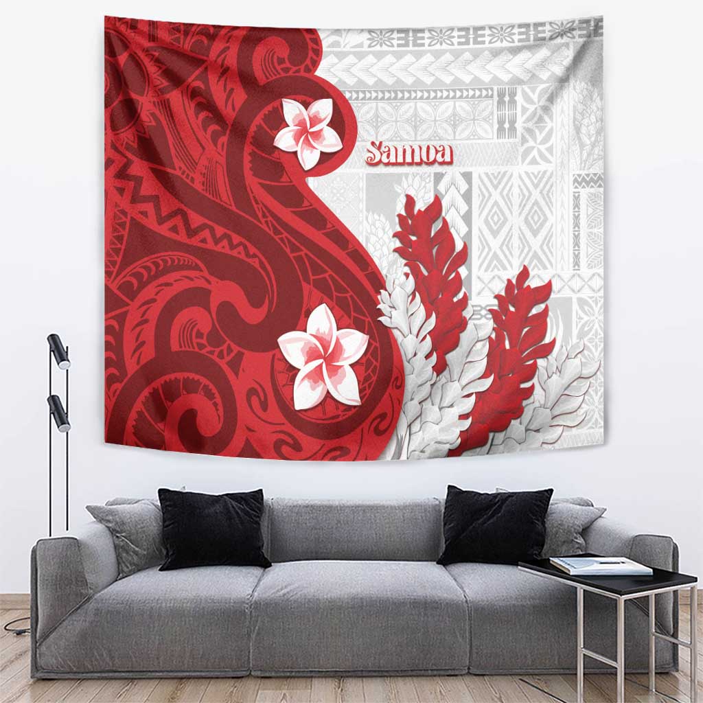 Samoa Teuila 2024 Tapestry Samoan Siapo Pattern Red Version LT05 Red - Polynesian Pride
