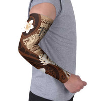 Samoa Teuila Arm Sleeves Samoan Siapo Pattern Brown Version LT05 - Polynesian Pride