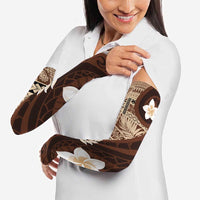 Samoa Teuila Arm Sleeves Samoan Siapo Pattern Brown Version LT05 - Polynesian Pride