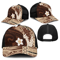 Samoa Teuila 2025 Baseball Net Cap Samoan Siapo Pattern Brown Version - Polynesian Pride