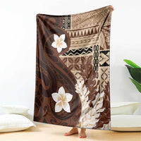 Samoa Teuila 2024 Blanket Samoan Siapo Pattern Brown Version
