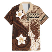 Samoa Teuila 2024 Family Matching Mermaid Dress and Hawaiian Shirt Samoan Siapo Pattern Brown Version