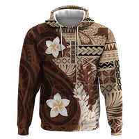 Samoa Teuila 2024 Hoodie Samoan Siapo Pattern Brown Version LT05 Pullover Hoodie Brown - Polynesian Pride