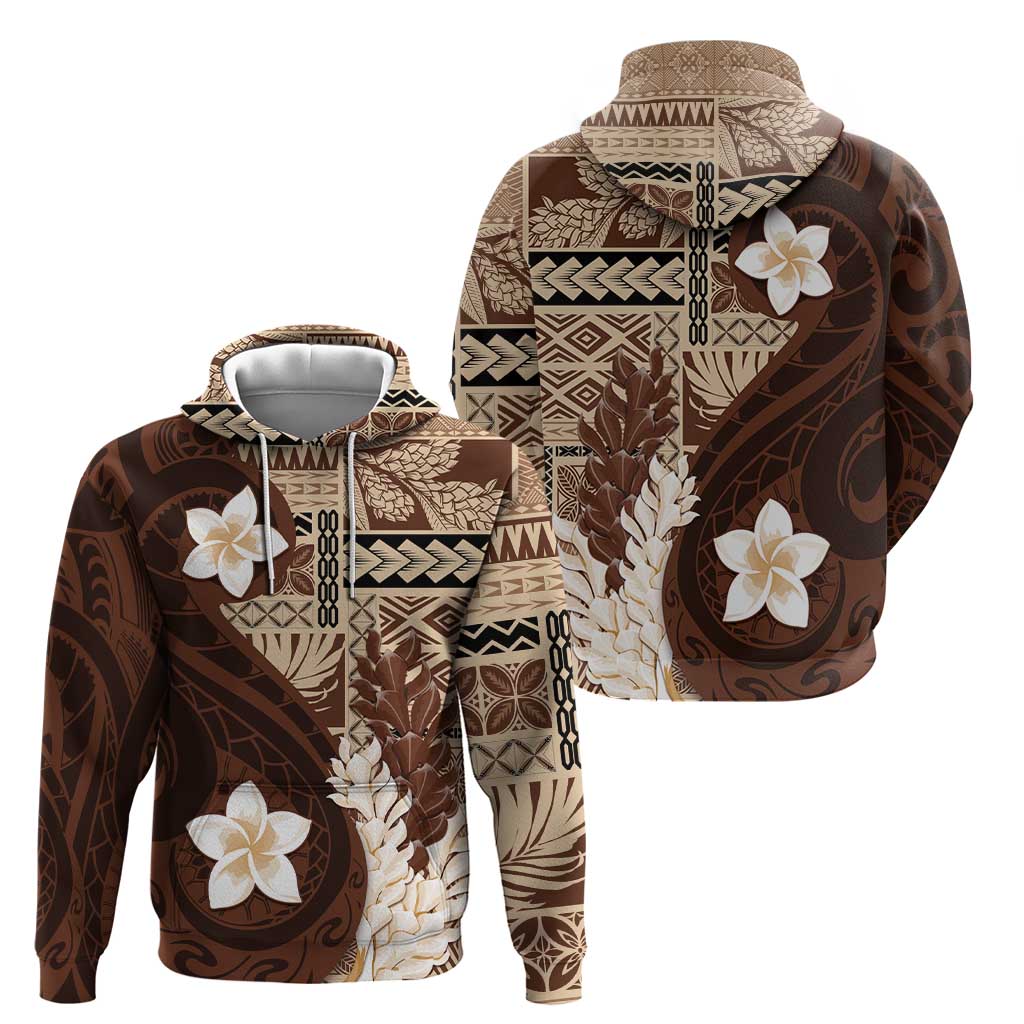Samoa Teuila 2024 Hoodie Samoan Siapo Pattern Brown Version LT05 - Polynesian Pride