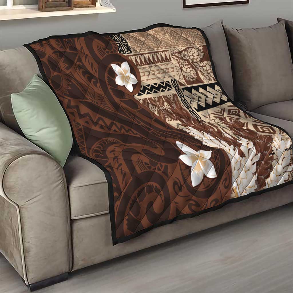 Samoa Teuila 2024 Quilt Samoan Siapo Pattern Brown Version