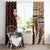 Samoa Teuila 2024 Window Curtain Samoan Siapo Pattern Brown Version
