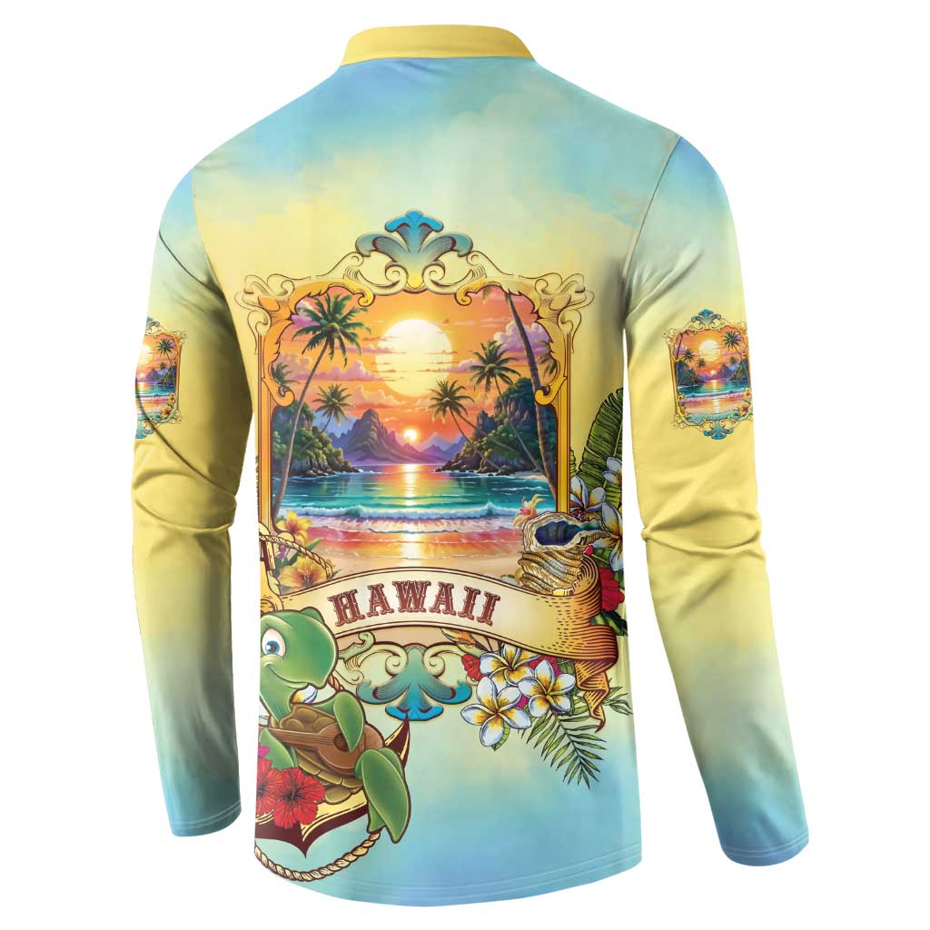 Aloha Hawaii Turtle Button Sweatshirt Retro Style - Polynesian Pride