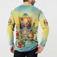 Aloha Hawaii Turtle Button Sweatshirt Retro Style - Polynesian Pride