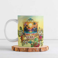 Aloha Hawaii Turtle Ceramic Mug Retro Style - Polynesian Pride