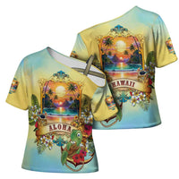 Aloha Hawaii Turtle Cross Shoulder Shirt Retro Style LT05 - Polynesian Pride