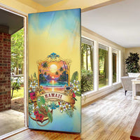 Aloha Hawaii Turtle Door Cover Retro Style - Polynesian Pride