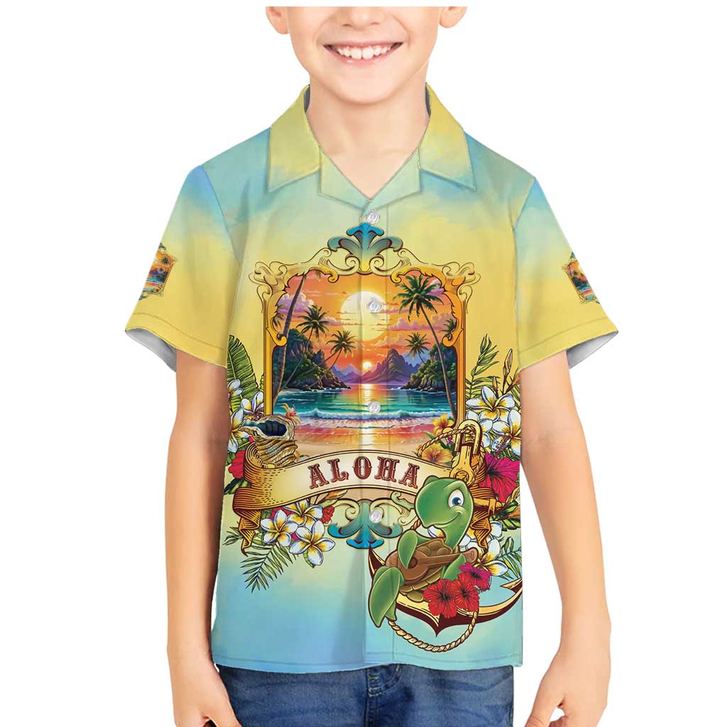Aloha Hawaii Turtle Family Matching Mermaid Dress and Hawaiian Shirt Retro Style - Polynesian Pride