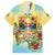 Aloha Hawaii Turtle Family Matching Off The Shoulder Long Sleeve Dress and Hawaiian Shirt Retro Style - Polynesian Pride