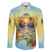 Aloha Hawaii Turtle Family Matching Off Shoulder Maxi Dress and Hawaiian Shirt Retro Style - Polynesian Pride