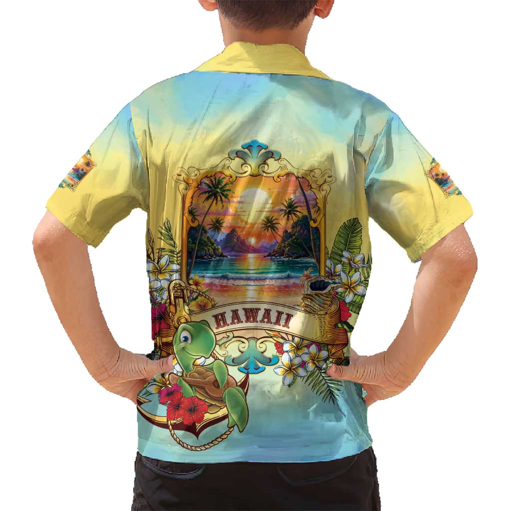 Aloha Hawaii Turtle Family Matching Puletasi and Hawaiian Shirt Retro Style - Polynesian Pride