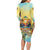 Aloha Hawaii Turtle Long Sleeve Bodycon Dress Retro Style - Polynesian Pride