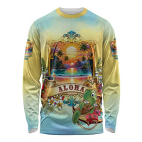 Aloha Hawaii Turtle Long Sleeve Shirt Retro Style - Polynesian Pride