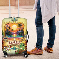 Aloha Hawaii Turtle Luggage Cover Retro Style - Polynesian Pride