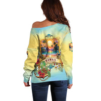 Aloha Hawaii Turtle Off Shoulder Sweater Retro Style - Polynesian Pride