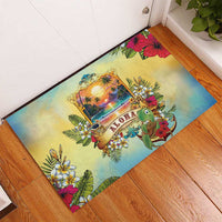 Aloha Hawaii Turtle Rubber Doormat Retro Style - Polynesian Pride