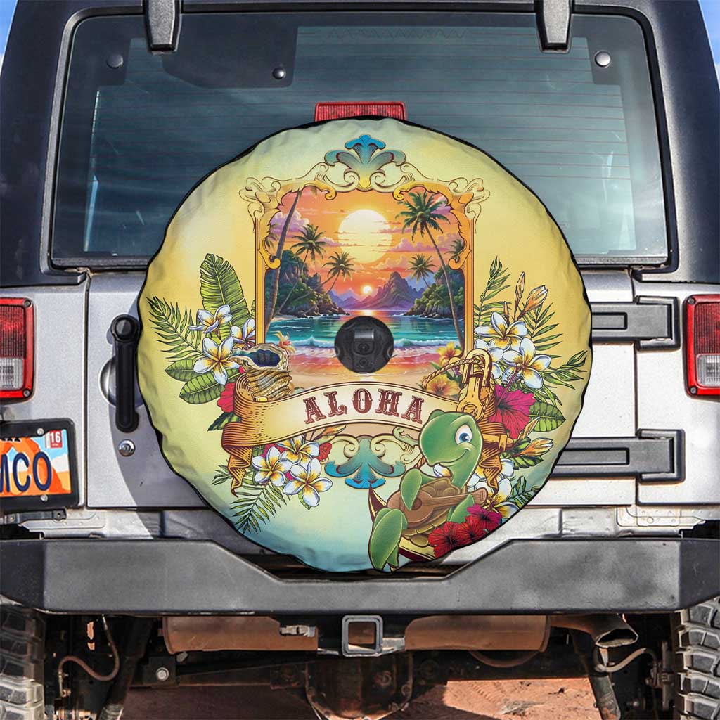 Aloha Hawaii Turtle Spare Tire Cover Retro Style - Polynesian Pride