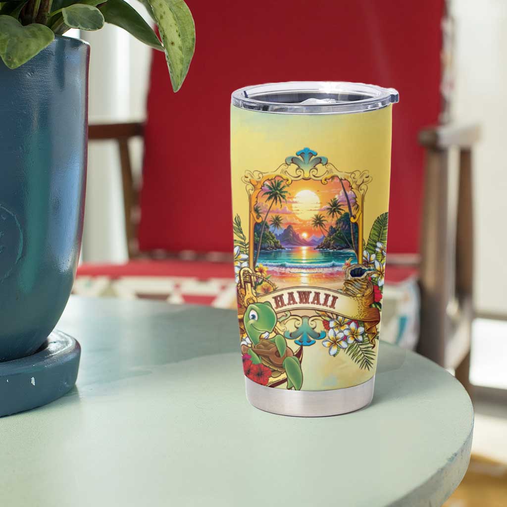 Aloha Hawaii Turtle Tumbler Cup Retro Style - Polynesian Pride