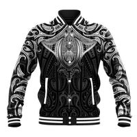 New Zealand Aotearoa Baseball Jacket Maori Manta Ray Moko Black LT05 Unisex Black - Polynesian Pride