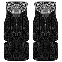 New Zealand Aotearoa Car Mats Maori Manta Ray Moko Black - Polynesian Pride