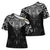 New Zealand Aotearoa Cross Shoulder Shirt Maori Manta Ray Moko Black - Polynesian Pride