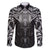 New Zealand Aotearoa Family Matching Off Shoulder Short Dress and Hawaiian Shirt Maori Manta Ray Moko Black - Polynesian Pride