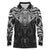 New Zealand Aotearoa Long Sleeve Polo Shirt Maori Manta Ray Moko Black - Polynesian Pride