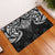 New Zealand Aotearoa Rubber Doormat Maori Manta Ray Moko Black - Polynesian Pride
