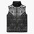 New Zealand Aotearoa Sleeveless Puffer Jacket Maori Manta Ray Moko Black - Polynesian Pride