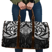 New Zealand Aotearoa Travel Bag Maori Manta Ray Moko Black - Polynesian Pride