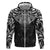 New Zealand Aotearoa Zip Hoodie Maori Manta Ray Moko Black - Polynesian Pride