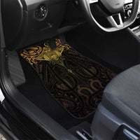 New Zealand Aotearoa Car Mats Maori Manta Ray Moko Gold - Polynesian Pride