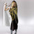 New Zealand Aotearoa Hooded Blanket Maori Manta Ray Moko Gold - Polynesian Pride