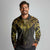 New Zealand Aotearoa Long Sleeve Polo Shirt Maori Manta Ray Moko Gold - Polynesian Pride