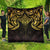 New Zealand Aotearoa Quilt Maori Manta Ray Moko Gold - Polynesian Pride