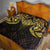 New Zealand Aotearoa Quilt Maori Manta Ray Moko Gold - Polynesian Pride