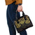 New Zealand Aotearoa Shoulder Handbag Maori Manta Ray Moko Gold - Polynesian Pride