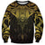 New Zealand Aotearoa Sweatshirt Maori Manta Ray Moko Gold - Polynesian Pride