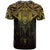 New Zealand Aotearoa T Shirt Maori Manta Ray Moko Gold - Polynesian Pride