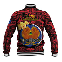 Papua New Guinea Gulf Province Baseball Jacket Mix Coat Of Arms Polynesian Pattern LT05 - Polynesian Pride
