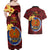 Papua New Guinea Gulf Province Couples Matching Off Shoulder Maxi Dress and Hawaiian Shirt Mix Coat Of Arms Polynesian Pattern LT05 - Polynesian Pride