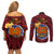 Papua New Guinea Gulf Province Couples Matching Off Shoulder Short Dress and Long Sleeve Button Shirts Mix Coat Of Arms Polynesian Pattern LT05 - Polynesian Pride