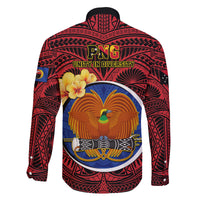 Papua New Guinea Gulf Province Family Matching Off Shoulder Long Sleeve Dress and Hawaiian Shirt Mix Coat Of Arms Polynesian Pattern LT05 - Polynesian Pride