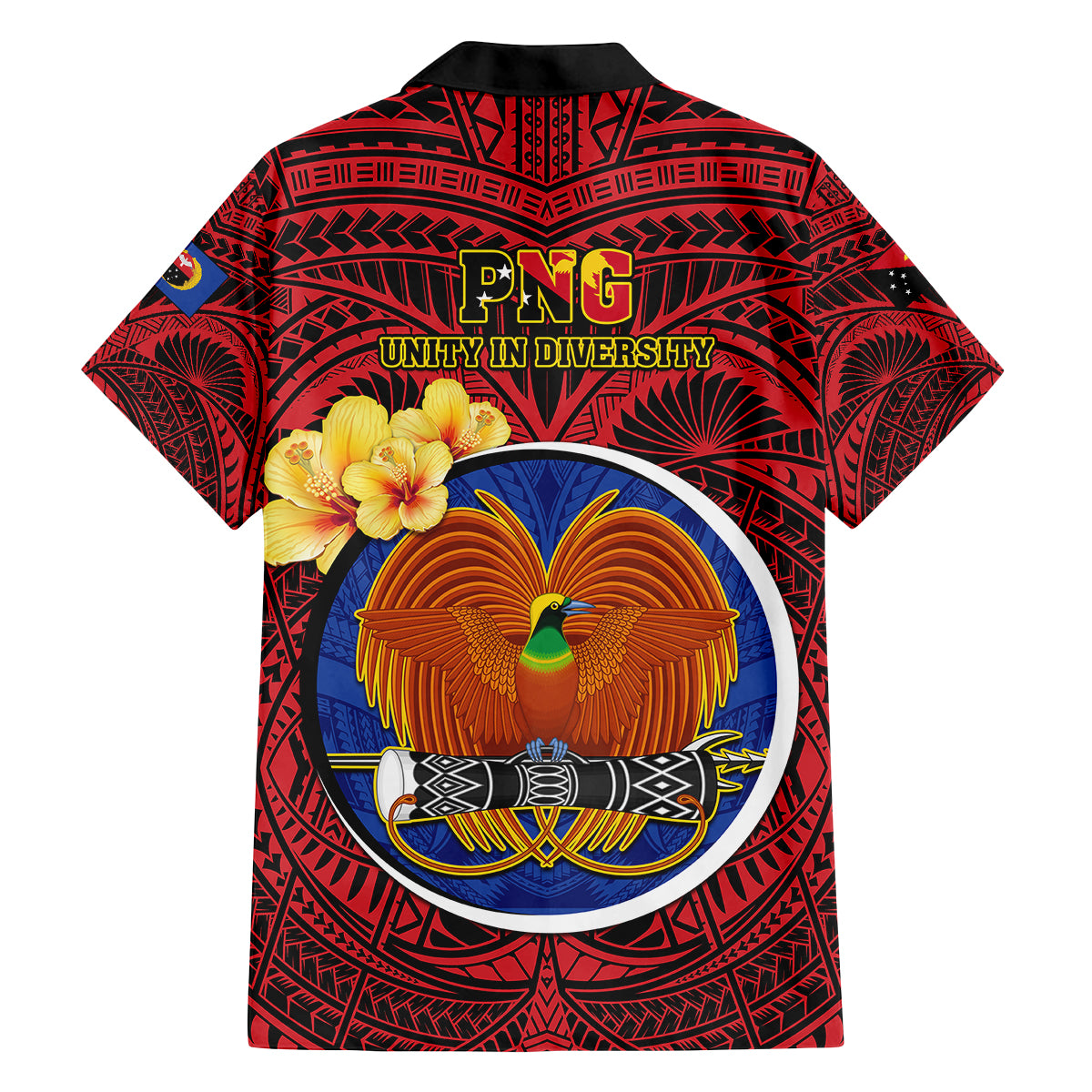 Papua New Guinea Gulf Province Kid Hawaiian Shirt Mix Coat Of Arms Polynesian Pattern LT05 - Polynesian Pride
