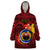 Papua New Guinea Gulf Province Wearable Blanket Hoodie Mix Coat Of Arms Polynesian Pattern LT05 One Size Red - Polynesian Pride