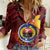 Papua New Guinea Gulf Province Women Casual Shirt Mix Coat Of Arms Polynesian Pattern LT05 Female Red - Polynesian Pride